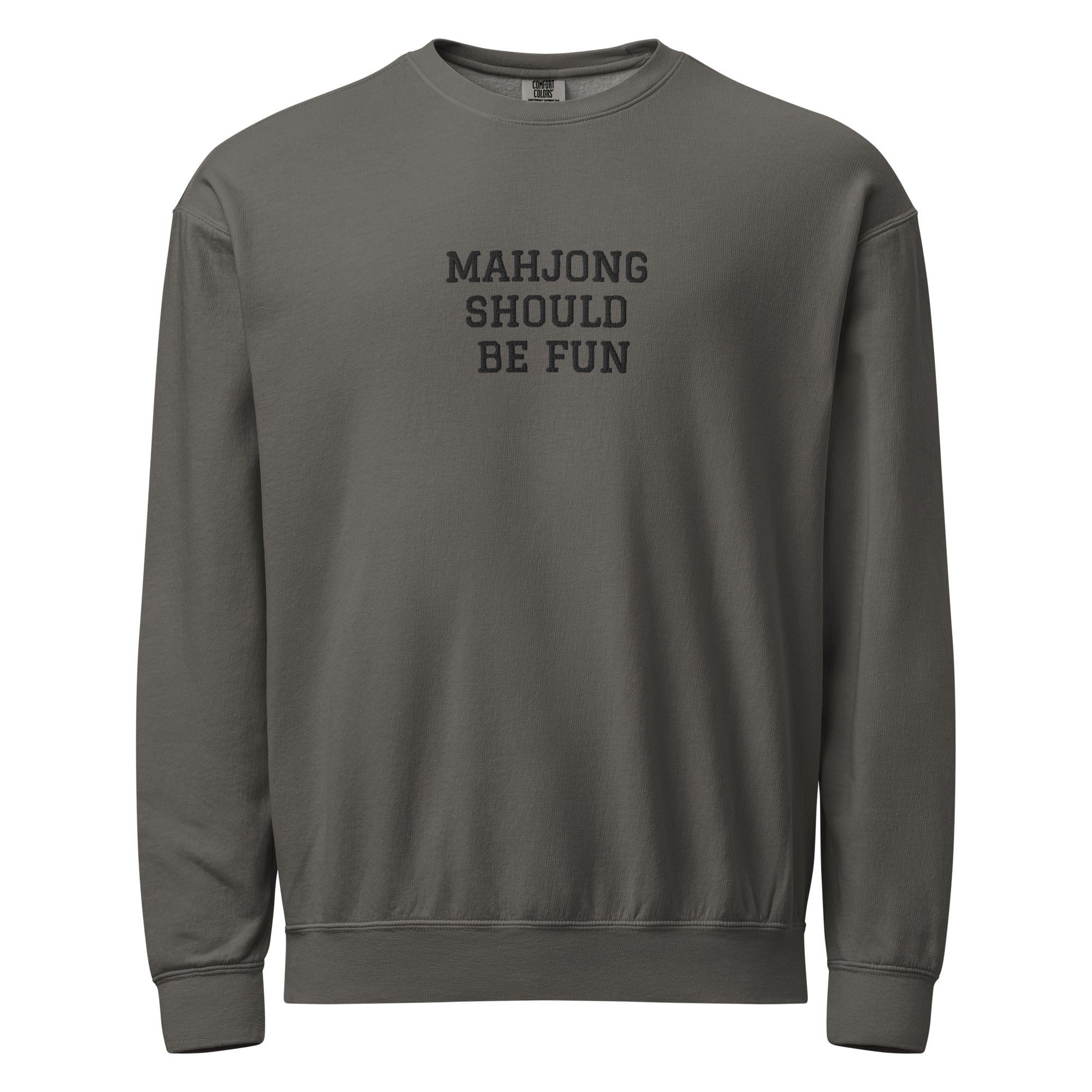 Unisex garment-dyed fleece crewneck sweatshirt
