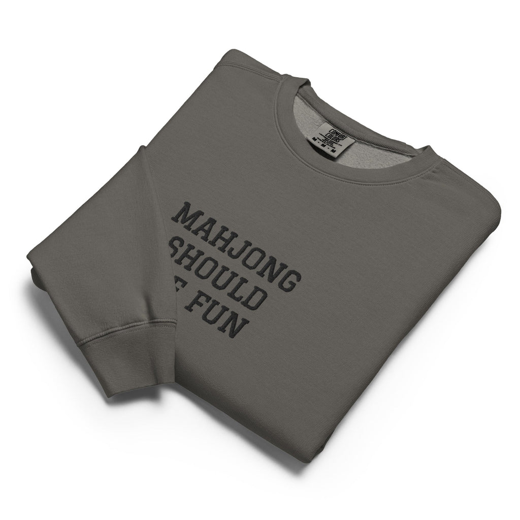 Unisex garment-dyed fleece crewneck sweatshirt