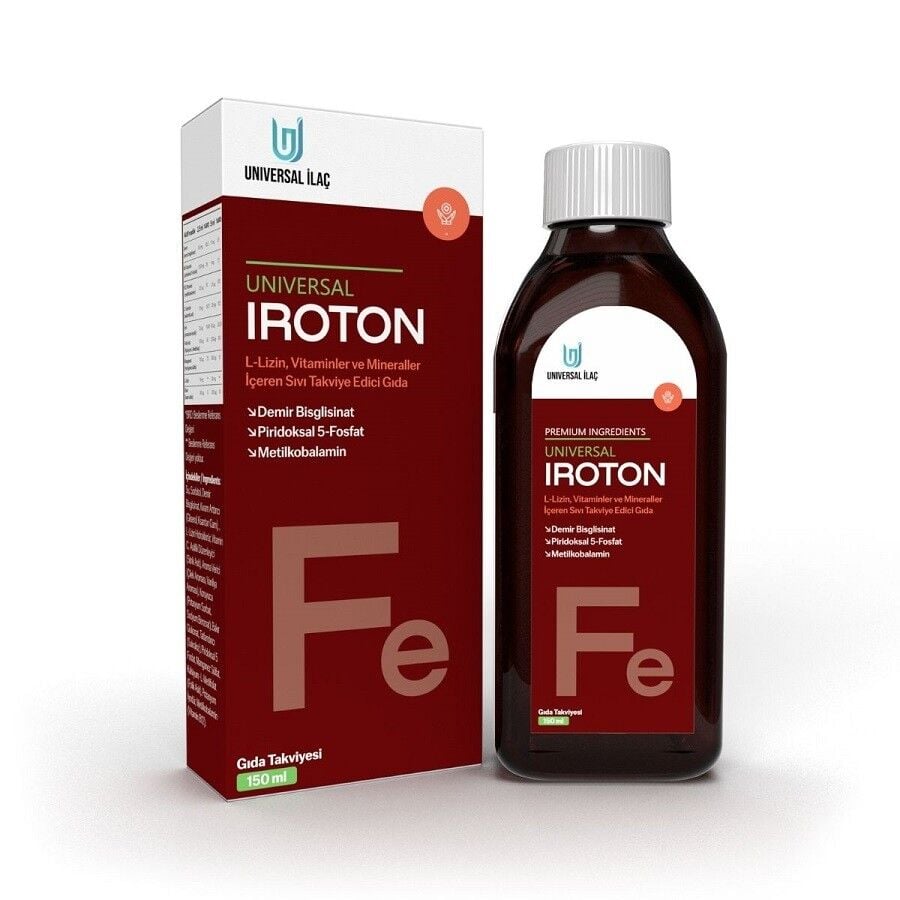 Universal Iroton Iron and Vitamin C Liquid Supplement 150 ml