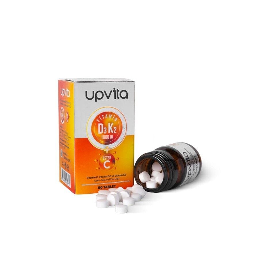 Ufuk Farma Upvita D3K2 Vitamin Support Supplement 60 Tablets
