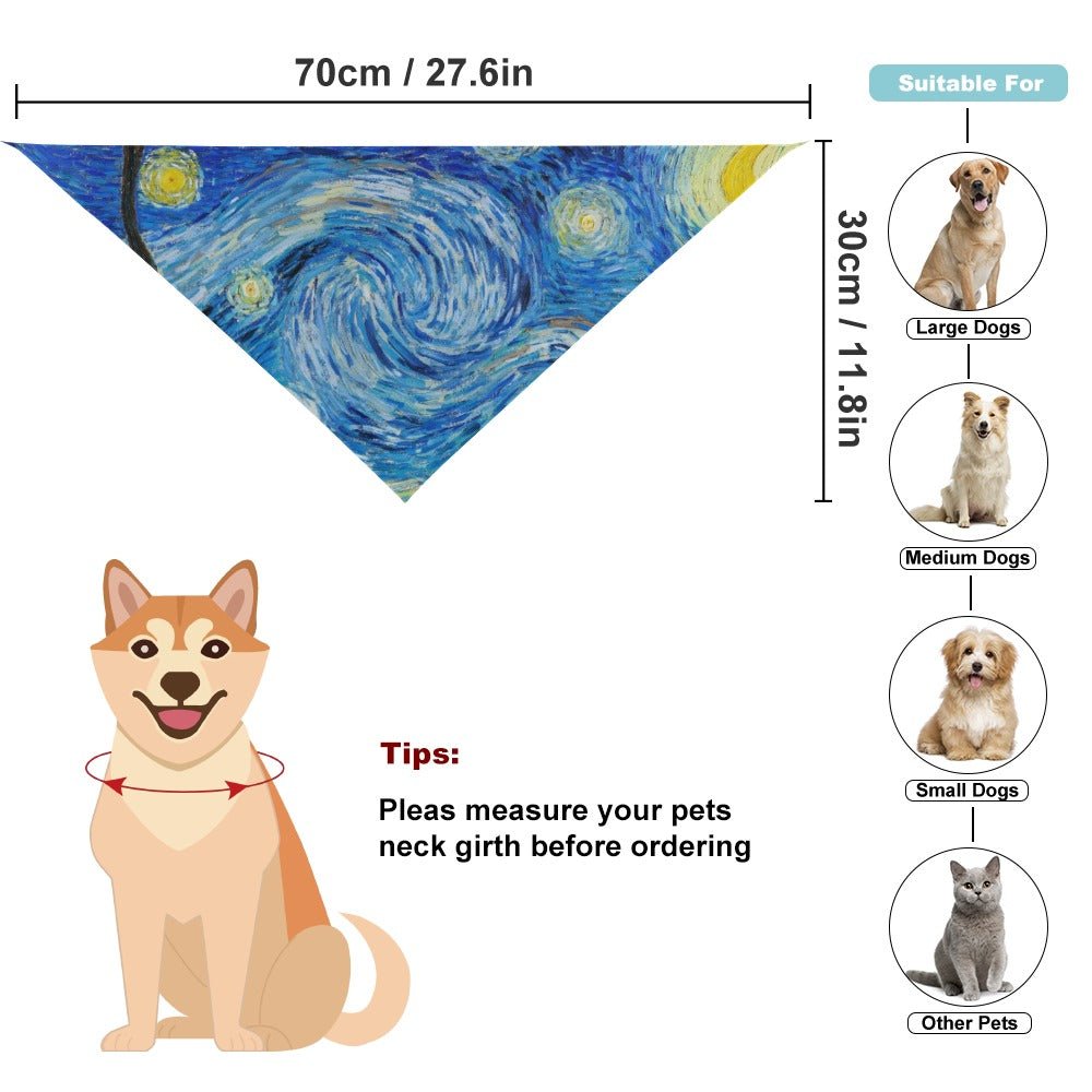 Van Gogh Starry Night Pet Scarf