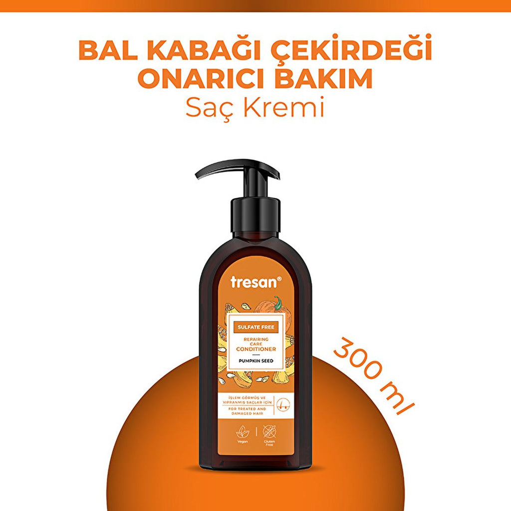 Tresan Sulfate-Free Hair Conditioner with Pumpkin Seed Oil - Nourishing Repair for Damaged Hair