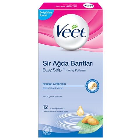 Veet EasyStrip Ready-to-Use Wax Strips for Sensitive Skin 20ct