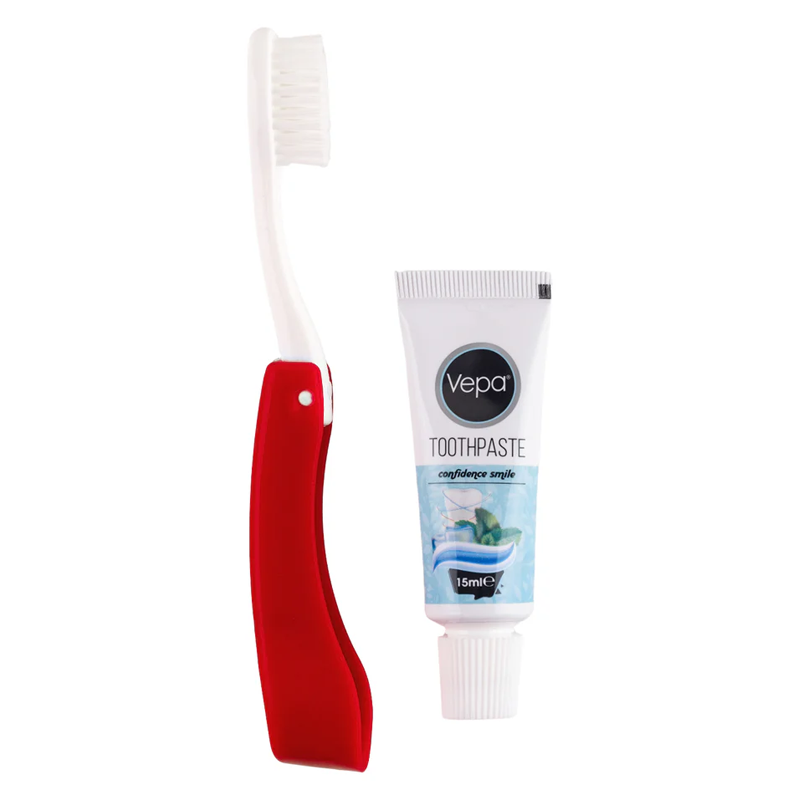 Vepa Travel Oral Care Set with Foldable Toothbrush & Toothpaste 15 ml