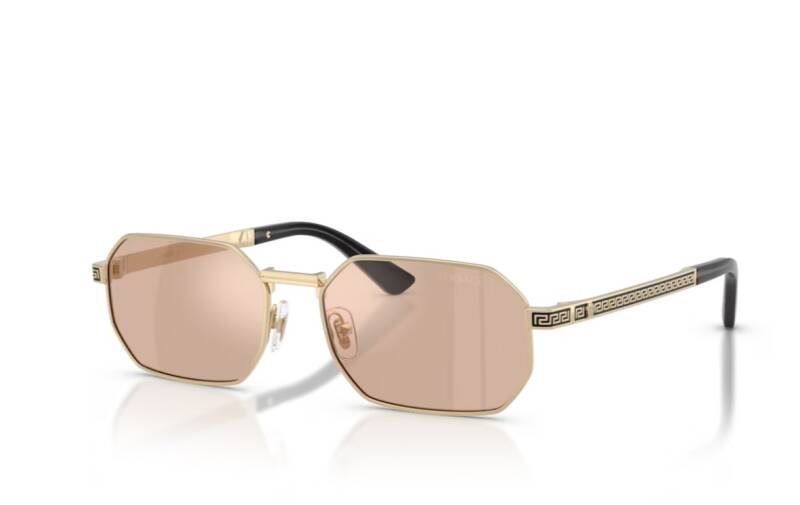 Versace 0VE2297 Pale Gold Metal Frame Sunglasses 54mm