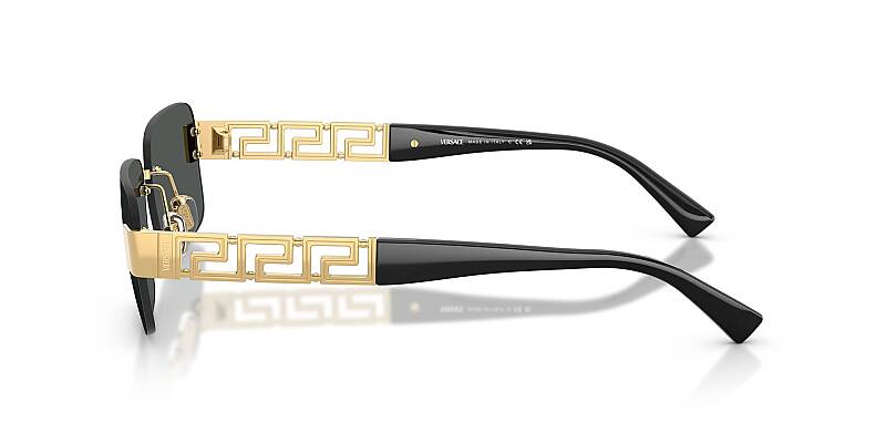 Versace VE2298 Gold Aviator Sunglasses for Men 58mm