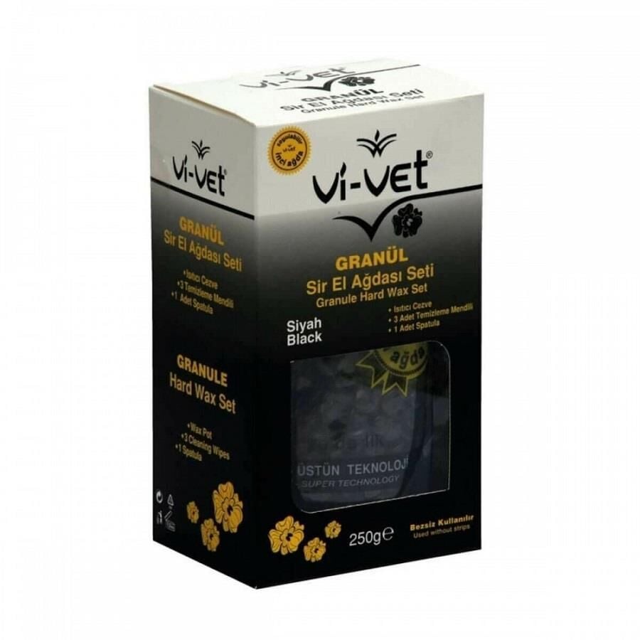 Vi-Vet Granule Hard Wax Pearl Set for Body Hair Removal 250g
