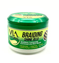 Via Natural Braiding Shine Jelo Gel 8 oz Hair Styling