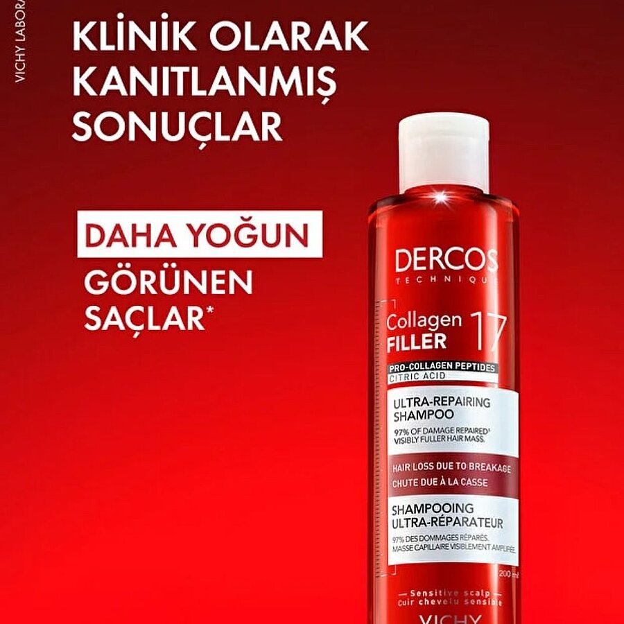Vichy Dercos Collagen 17 Filler Shampoo Volumizing Therapy 200 ml