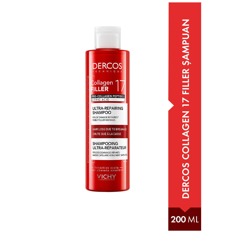 Vichy Dercos Collagen 17 Filler Shampoo Volumizing Therapy 200 ml