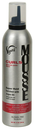 Vigorol Curls Mousse Super Hold, 2.5 oz (Travel Size)