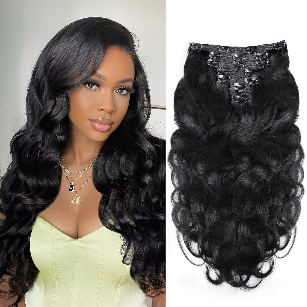 VIP Clip In Hair Extensions Body Wave 18" (140 g) ClipeX System