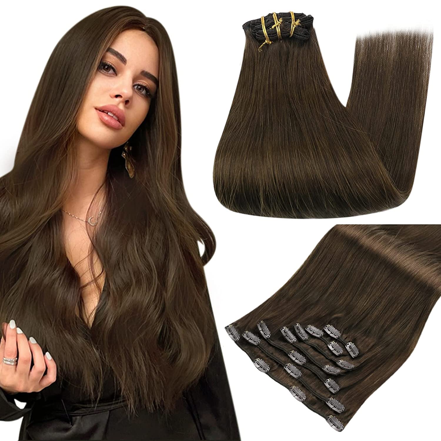 VIP Clip Extensions / Silky Straight 24" (170 g) - ClipeX System