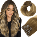 Styln Clip-In Hair Extensions 24" Human Hair, Color 3/GR CM, New