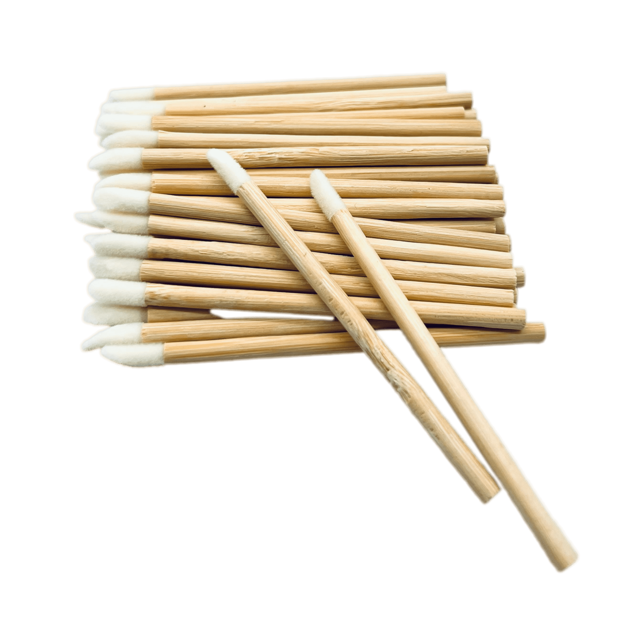 VIP Eyelash Lip Brush with Bamboo Handle, 50 pcs/Bag