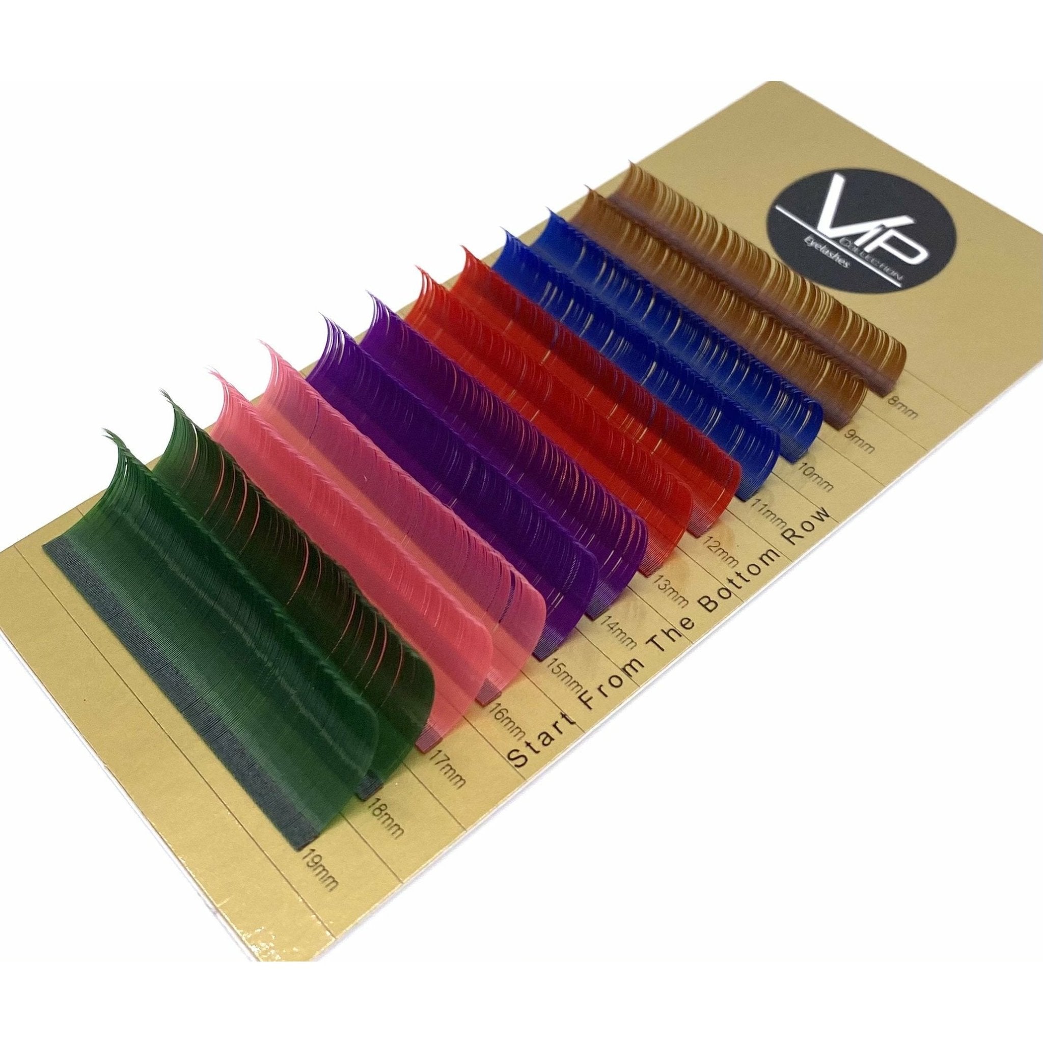 VIP Eyelashes 12 Lines 0.15mm D Curl, Rainbow