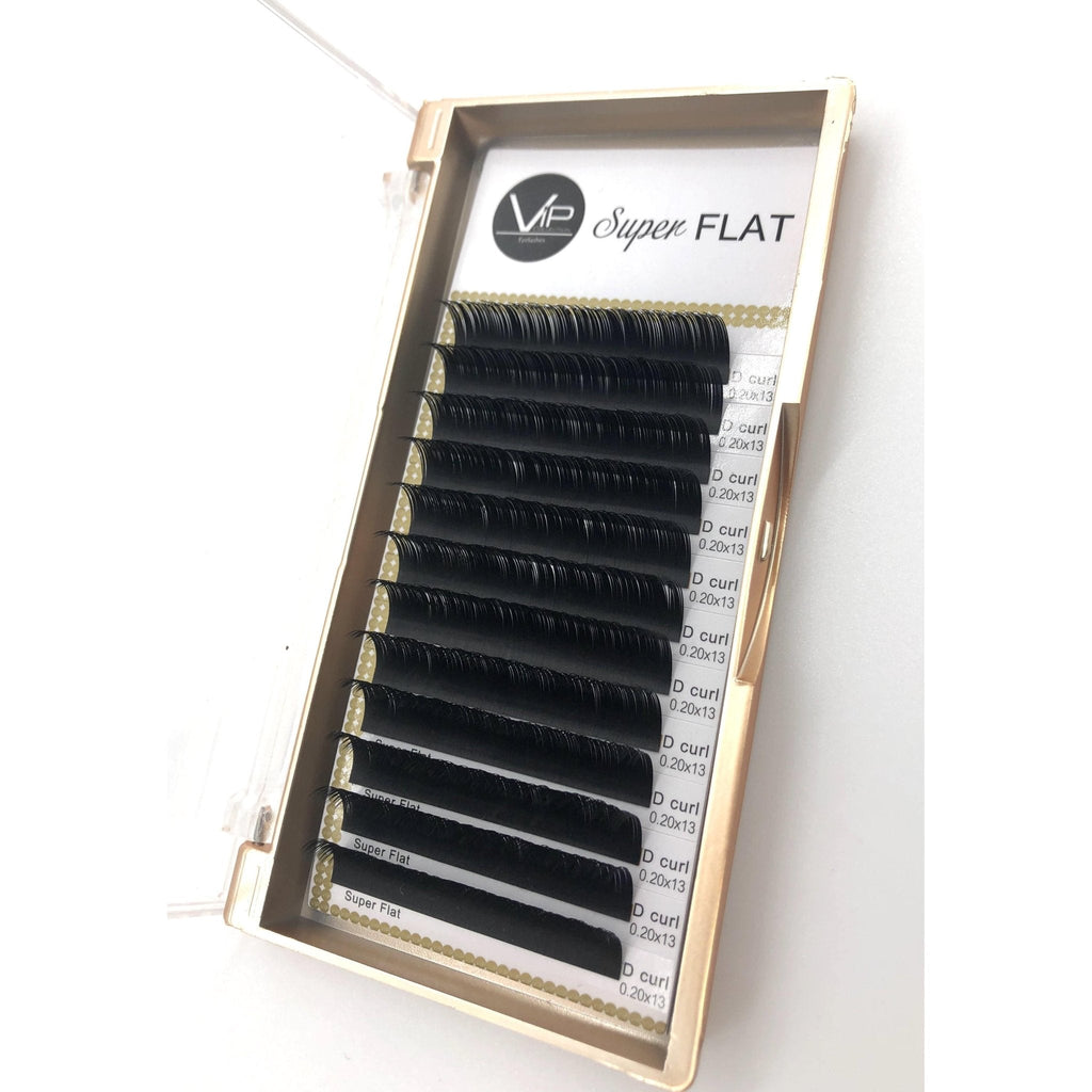 VIP Eyelashes Super Flat Extensions 12 Lines 0.20mm D Curl