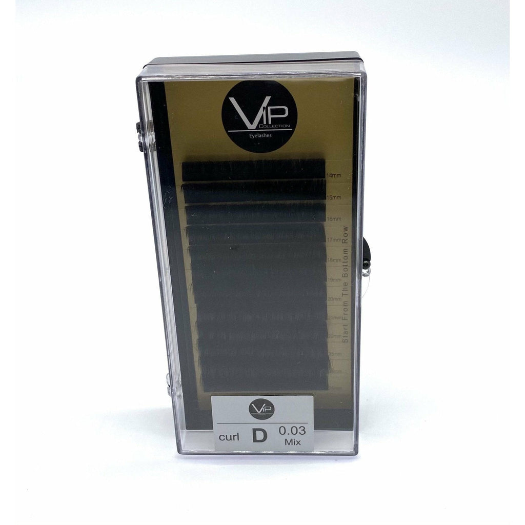 VIP Faux Mink Eyelash Extensions 12 Lines D Curl Mix 0.03 mm - Choose Size