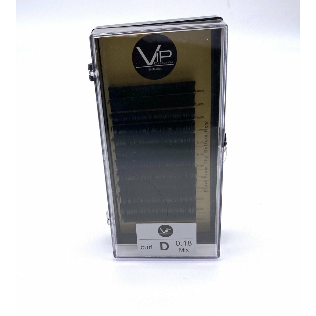 VIP Faux Mink Eyelash Extensions 12 Lines D Curl Mix 0.18 mm - Choose Size