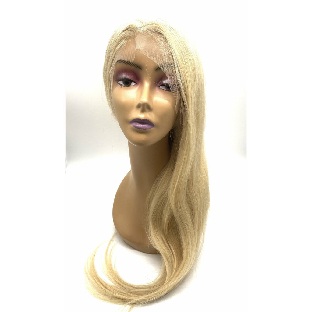 VIP Extensions Off Black to Burgundy Straight Human Hair Full Lace Wig, 150% Density