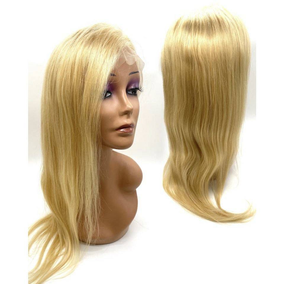 VIP Extensions Off Black to Burgundy Straight Human Hair Full Lace Wig, 150% Density
