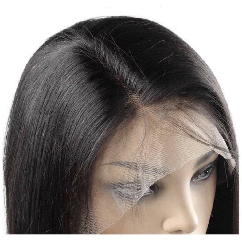 VIP Lace Front Wig, 100% Human Hair, Natural Black, 180 Density, Straight