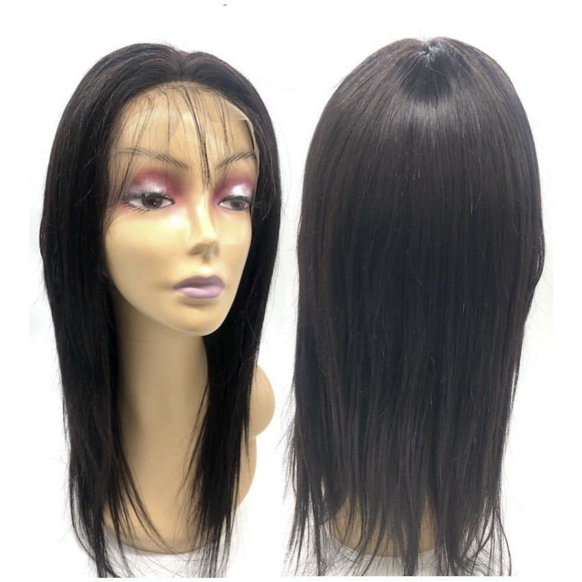VIP Lace Front Wig, 100% Human Hair, Natural Black, 180 Density, Straight