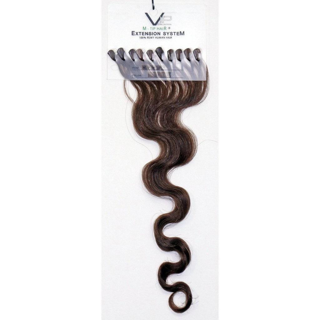 VIP M-Tip System Tape Hair Extensions 100 Strands Wavy 18"