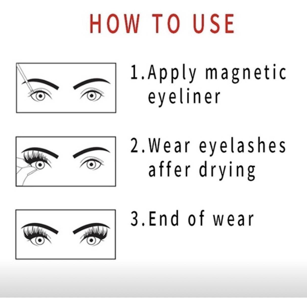 VIP Magnetic Lashes with Magnetic Eyeliner, 2 Pairs