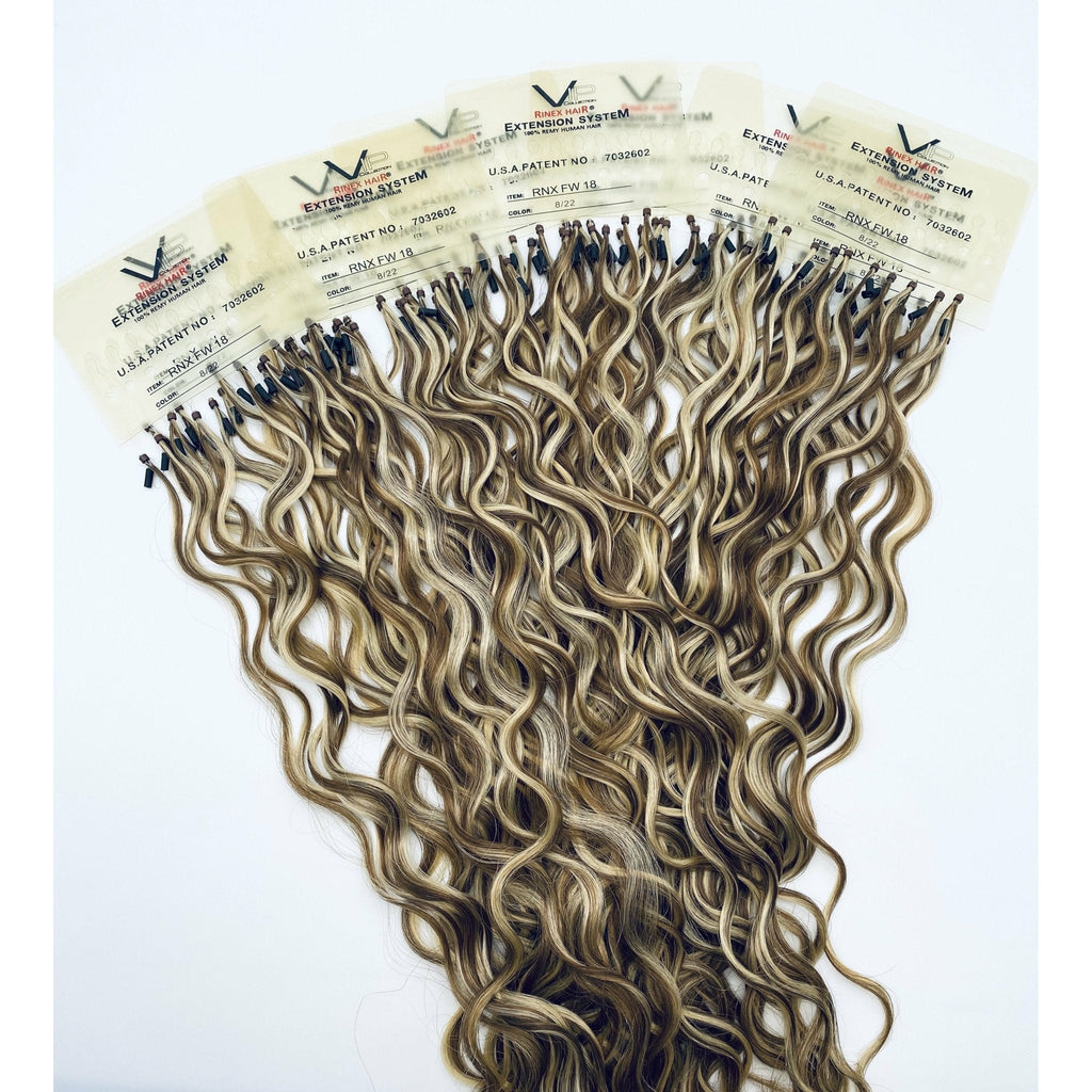VIP Extensions RineX System Curly 18" Hair Extensions NWT