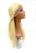 VIP Extensions Bleach Blonde Straight Synthetic Lace Front Wig, 24", Color 613 (97)