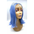 VIP Extensions Off Black to Light Blue Straight Bob Synthetic Lace Front Wig