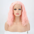 VIP Extensions Light Pink Water Wave Bob Synthetic Lace Front Wig (69)