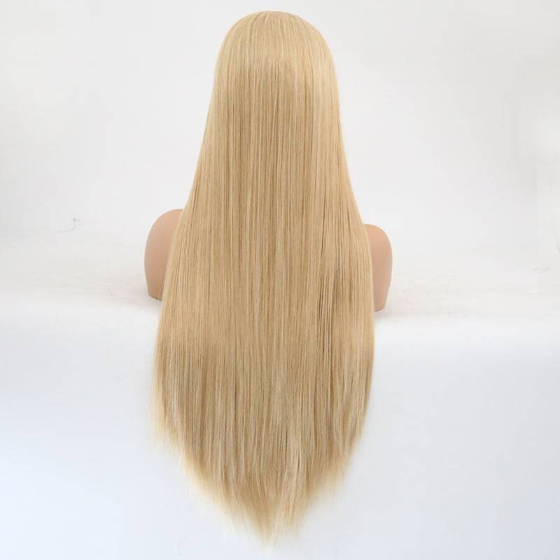 VIP Extensions Honey Blonde Straight Synthetic Lace Front Wig, Style 23