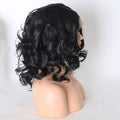 VIP Extensions Off Black Loose Curl Bob Synthetic Lace Front Wig, 16", Color 1B (46)