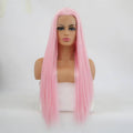 VIP Extensions Light Pink Straight Synthetic Lace Front Wig, 24", Color 2317 (95)