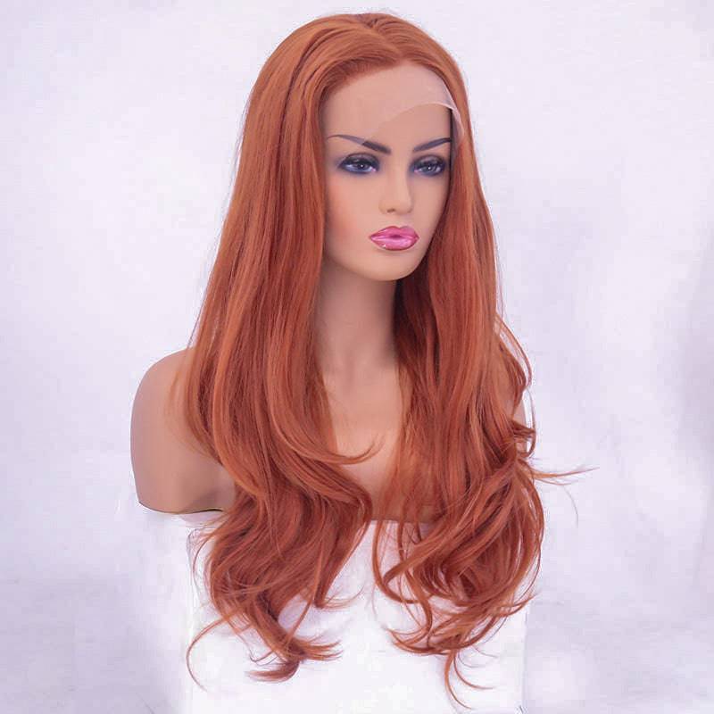 VIP Extensions Dark Auburn Straight Synthetic Lace Front Wig, 24", Color 33 (40)