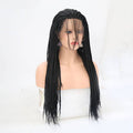 VIP Extensions Off Black Braided Synthetic Lace Front Wig, 24", Color 1B (2)