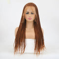 VIP Extensions Light Auburn Braided Synthetic Lace Front Wig, 24", Color 30 (2)