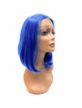 VIP Synthetic Bob Wig, Blue, 12"