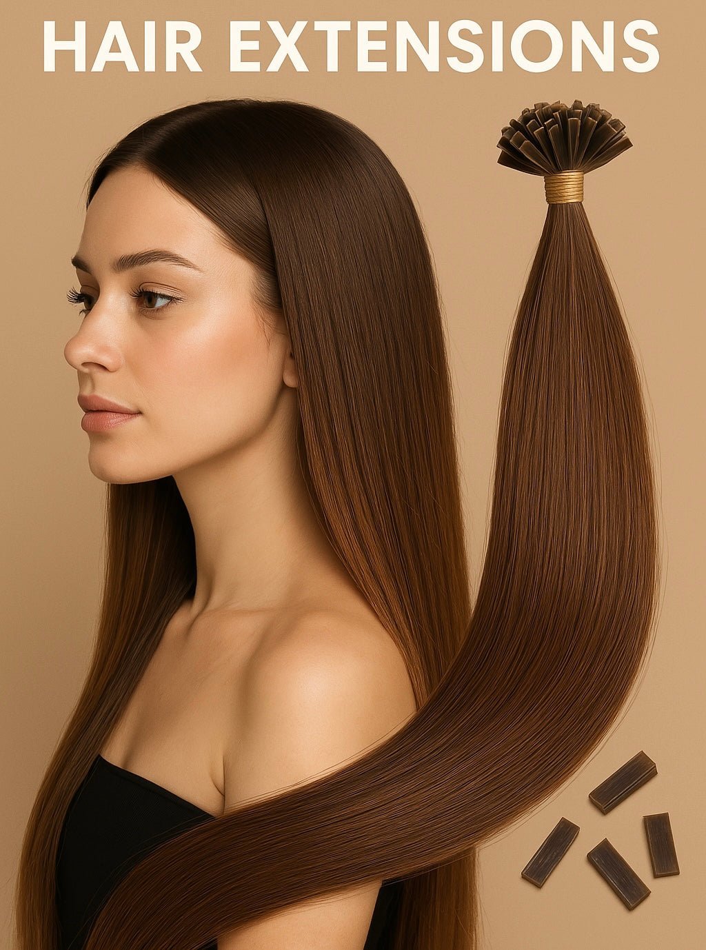 VIP U-Tip System Straight 24" 100 Strands Hair Extensions