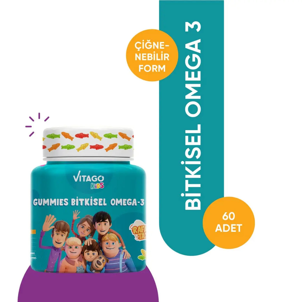 Vitago Kids Gummies Plant-Based Omega-3 Supplement 60 Count
