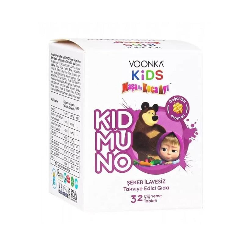 Voonka Kids Masha and the Bear Kidmuno Vitamin C & Zinc 32 Tablets