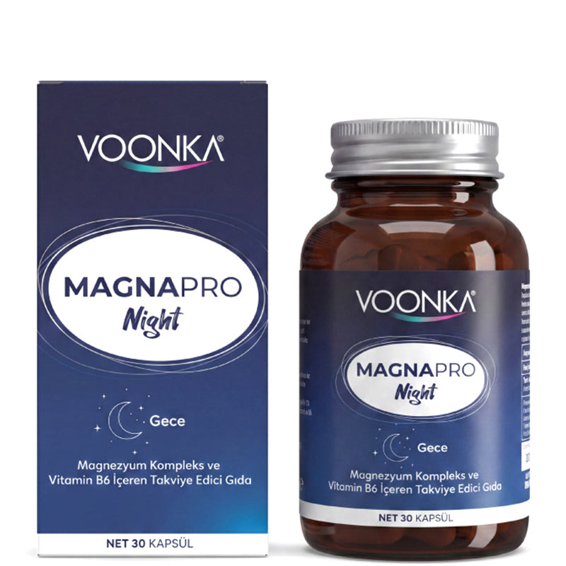 Voonka MagnaPro Night Magnesium Complex with Vitamin B6 30 Capsules