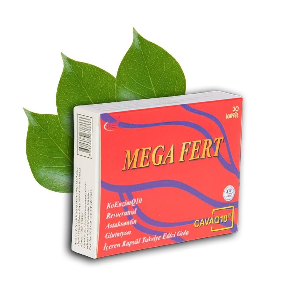 Mega Fert Antioxidant Supplement - Coenzyme Q10, Resveratrol, Astaxanthin - 30 Capsules Dietary Supplement