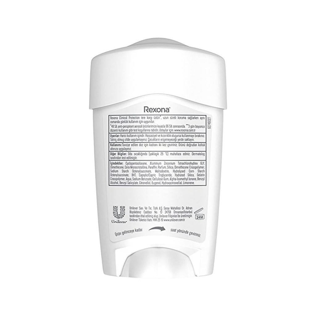 Rexona Clinical Protection Women's Deodorant Stick - 96 Hour Protection, Long-Lasting Antiperspirant for Active Women