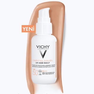 Vichy Capital Soleil Tinted Face Sunscreen SPF 50+: Daily UVA UVB Protection with Hyaluronic Acid for Anti-Aging & Even Skin Tone