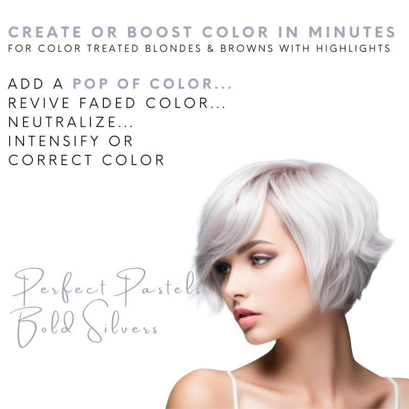 Watercolors INTENSE METALLIC Semi Permanet Color Depositing Shampoo Silver 8.5 fl 0z