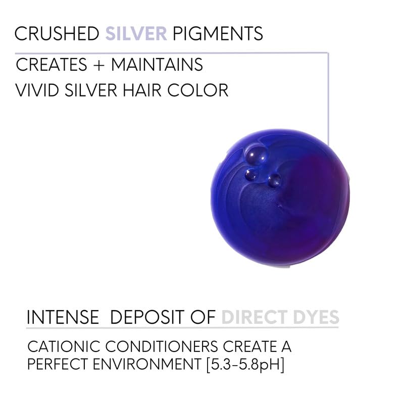 Watercolors INTENSE METALLIC Semi Permanet Color Depositing Shampoo Silver 8.5 fl 0z