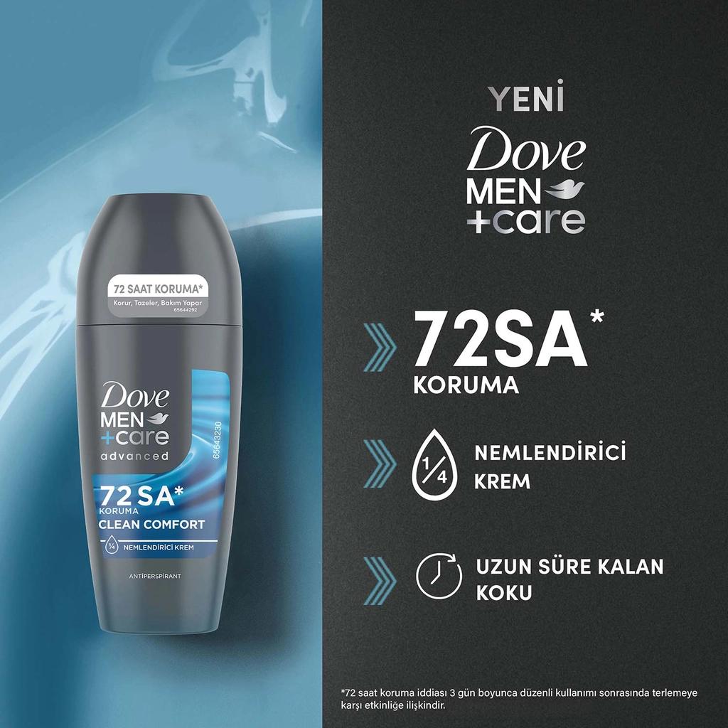 Dove Men +Care Clean Comfort Deodorant Roll-On 50 ml